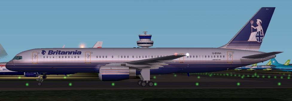 Fs2002 Boeing 757-204 Britannia Airways Textures Repaint Of The Ifdg Gmax 757-200 (G-Byah)