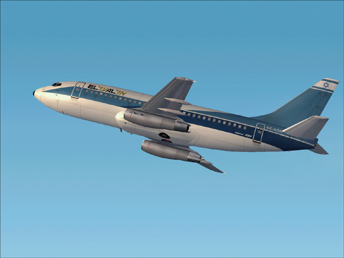 This Is A Textures Repaint Of Ffx/Sga Boeing 737-200 In The Colour Of El Al Israeli Airlin