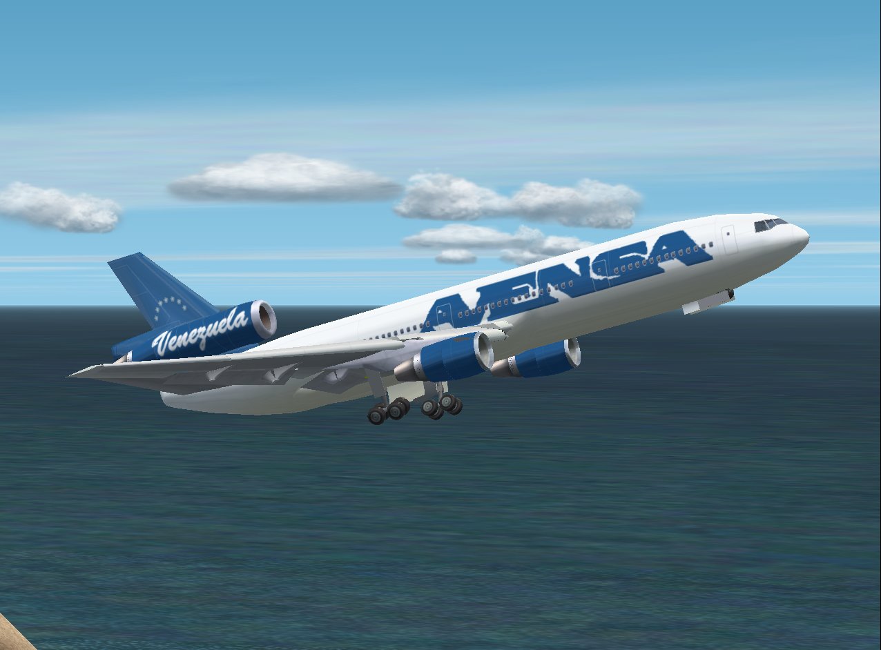 Fspainter Douglas Dc-10 In Avensa Livery, Registration #Yv-50C; With 32-Bit Reflective Tex