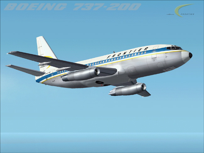 This Is A Textures Repaint Of Ffx/Sga Boeing 737-200 In The Colour Of Frontier, Old Colour