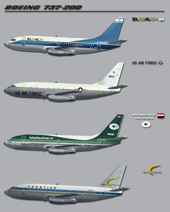 This Is A Textures Repaint Of Ffx/Sga Boeing 737-200 In The Colour Of Frontier, Old Colour