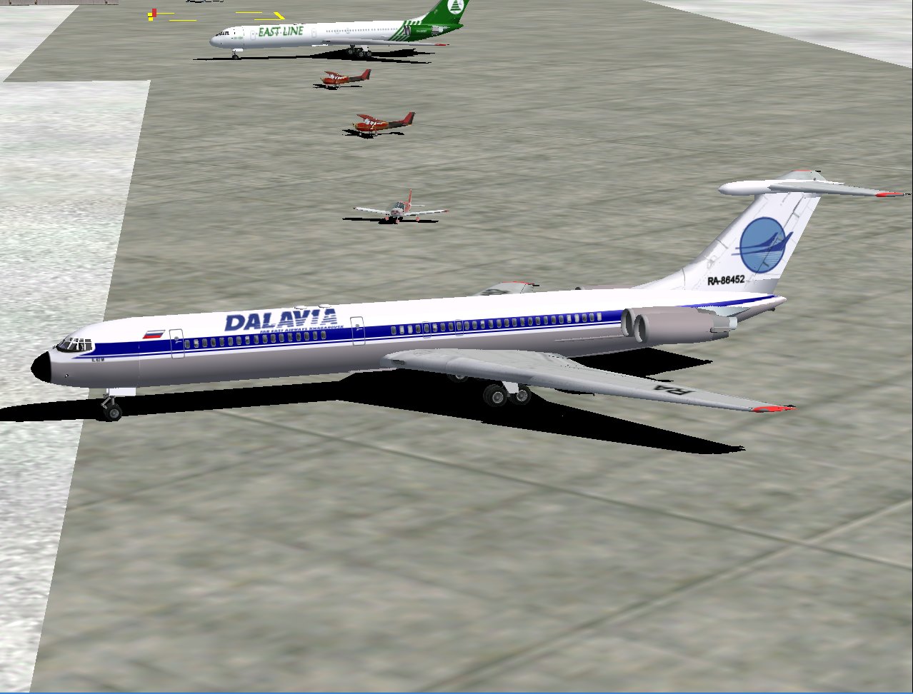Dalavia Texture For The Beautiful Ilyushin Il-62M By Samdim, Registration Ra-86452; Come W