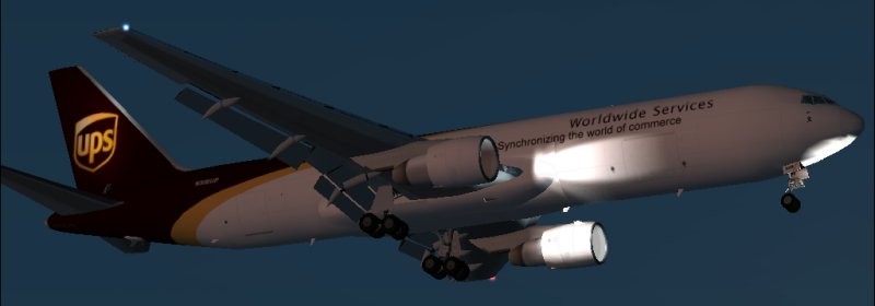 Fs2002 Ups (New Colors) Boeing 767-300, Registration N308Up