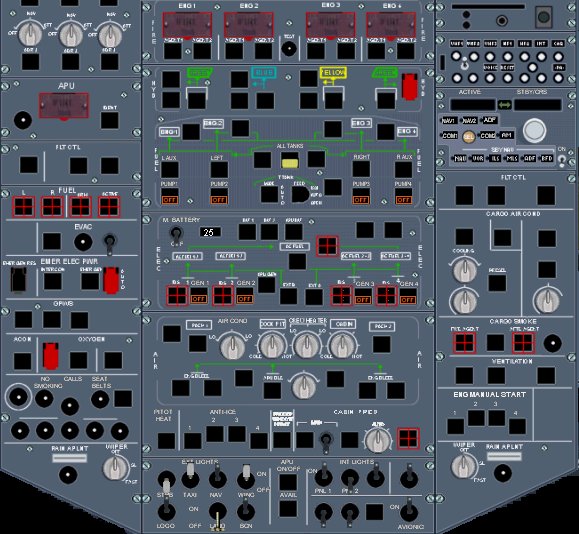 Airbus A-340 Panel Version 4 For Fs 2002