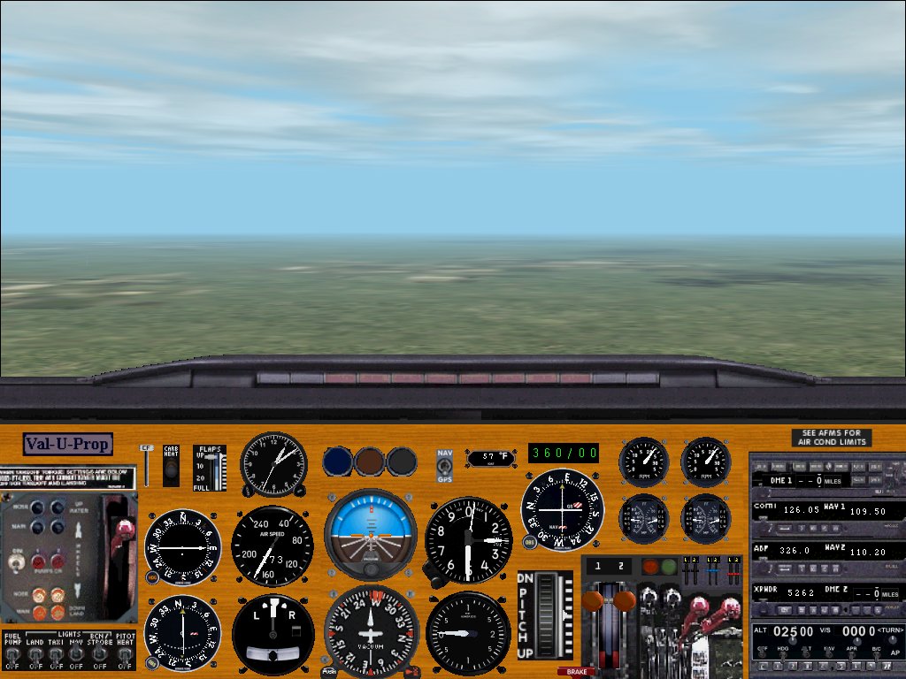 Fs2002 Panel Generic Twin Prop Panel If You Are Tired Of Not Being Able To See Over The To