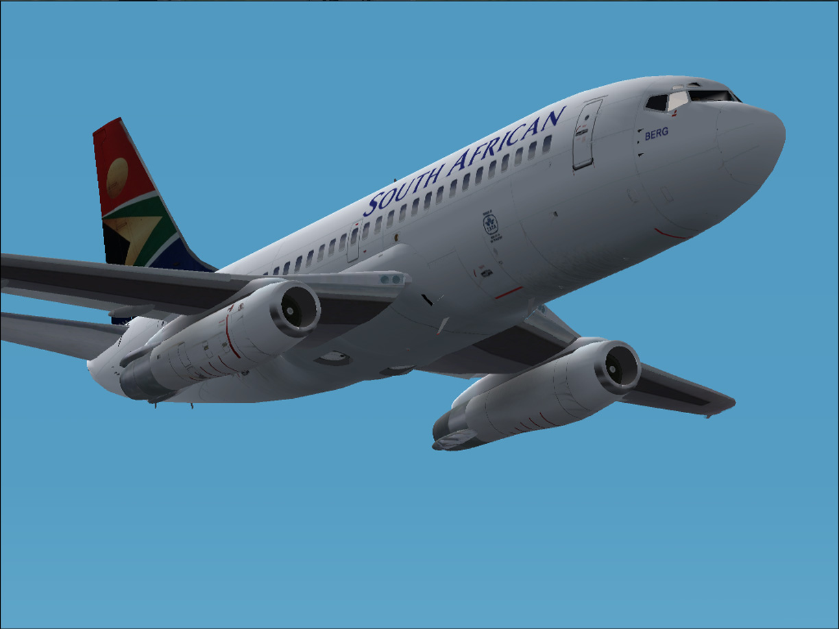 Yeodesigns Boeing 737-200V2 South African Airways 80% Of The Textures Have Been Revised