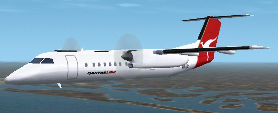 Flight Simulator 2002 Aircraft - De Havillan Dash 8-300 Qantaslink