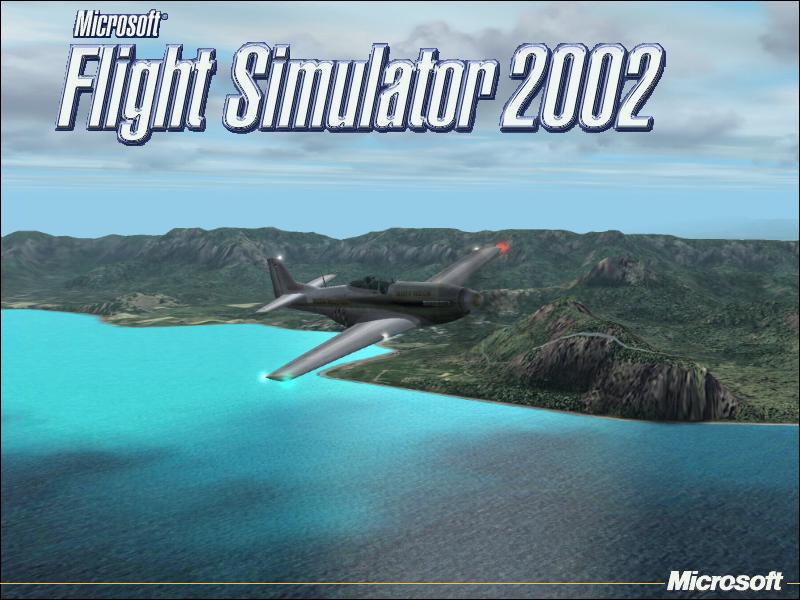 Splashscreen For Fs2002 P-51D Mustang Flying Near Honolulu