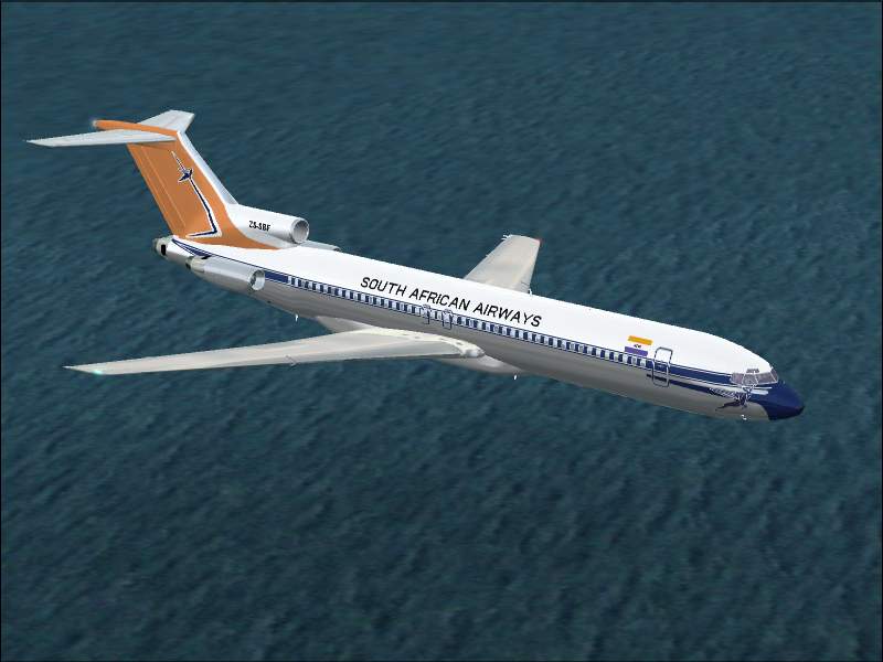 Mike Stones Boeing 727-200 Textures Repaint Of Very Old South African Airways Saa Zs-Sbf K