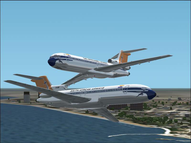 Mike Stones Boeing 727-200 Textures Repaint Of Very Old South African Airways Saa Zs-Sbf K