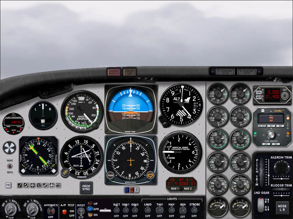 Panels For Use With Fs2002 Pro Baron B58