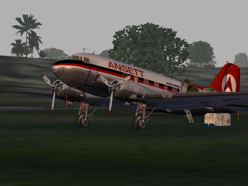 Fs2002 Douglas Dc-3 Ansett Png Vh-Mal A Dc-3 In The Colours Of Ansett Papua New Guinea, Re