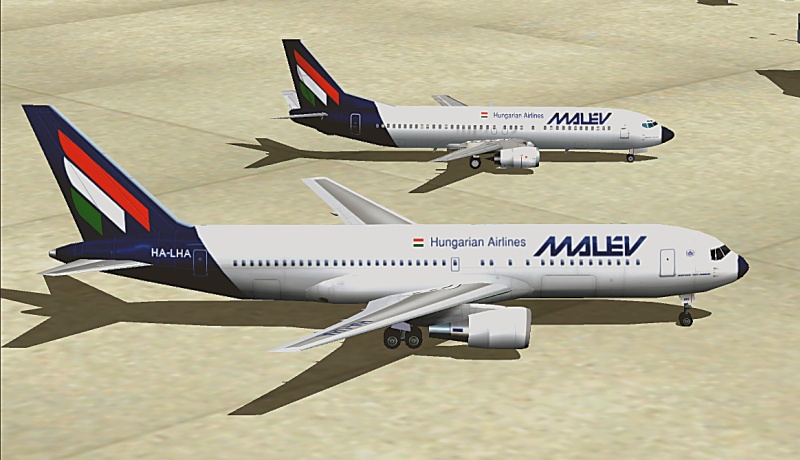 Fspainter Boeing 767-200 Malev This Package Contains The Fspainter Boeing 767-300 In The L