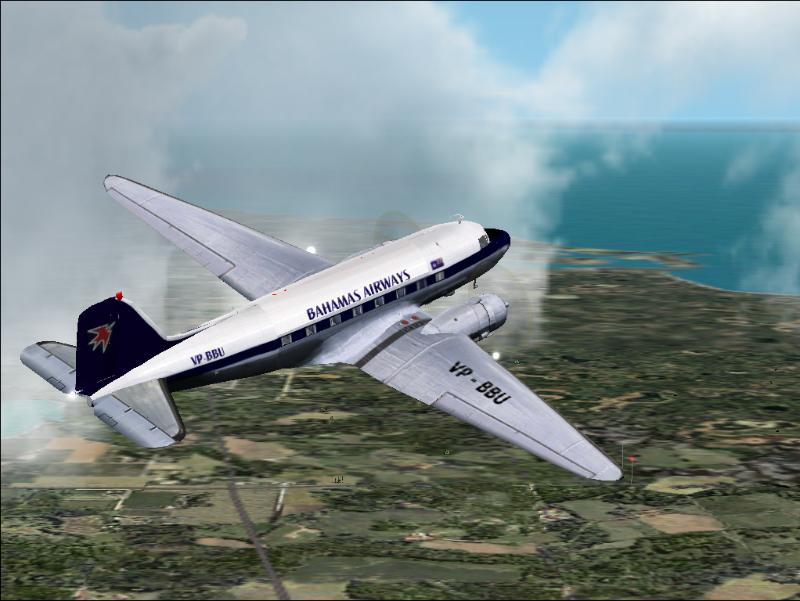 Fs2002 Douglas Dc-3 Bahamas Airways Vp-Bbu This Dc-3 Was Once A Familiar Sight In The Baha