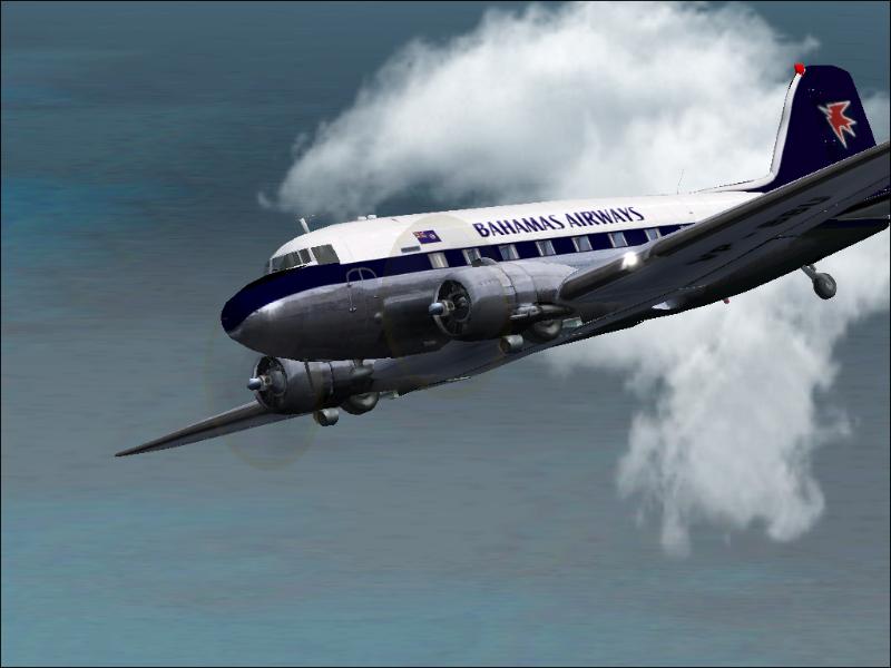 Fs2002 Douglas Dc-3 Bahamas Airways Vp-Bbu This Dc-3 Was Once A Familiar Sight In The Baha