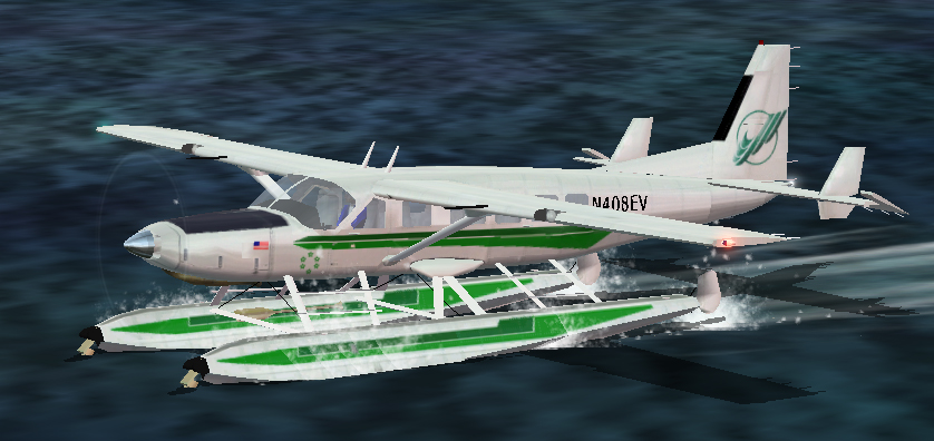 The Evergreen Charters Cessna 208 Caravan Amphibian For Fs2002 This Is A Fictional Livery