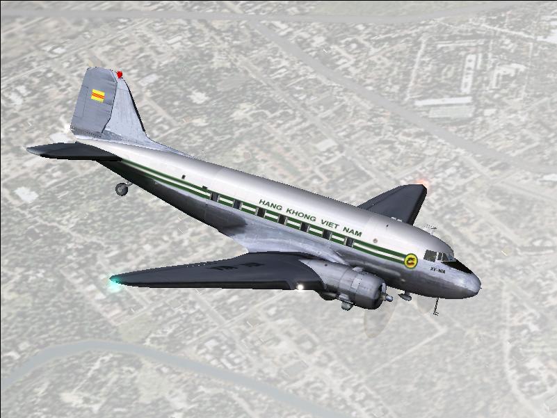 Fs2002 Douglas Dc-3 Air Viet Nam Xv-Nia This Dc-3 Is Repainted From Photographs Taken By M — 1