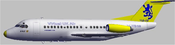 The Fokker 28-1000 Air France - Tat Livery Http://Www.vukair.2Ya.com Fokker 28-1000 Air Fr