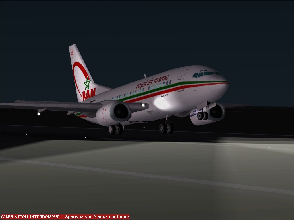 Royal Air Maroc 737-500 Full Pack With Textures And Panel New Generation Of Boeing