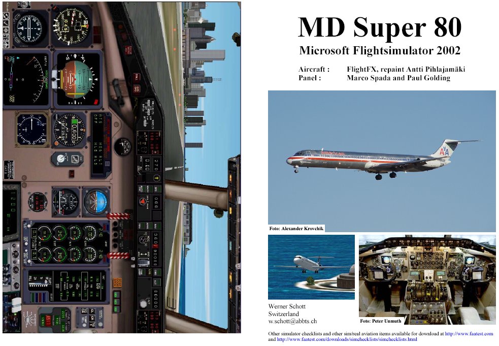 Fs2002 Manual/Checklist Md Super 80