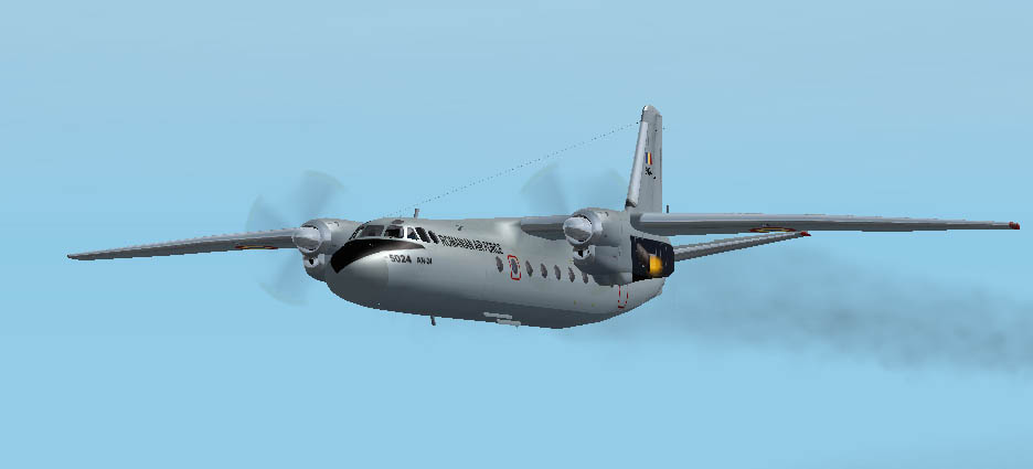 Fs2002 Romanian Air Force Antonov 24Rt Romanian Air Force, 5024 (Previous Registration Yr-