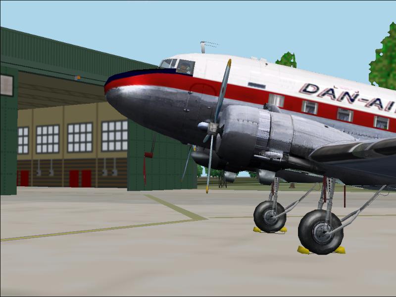 Fs2002 Douglas Dc-3 Dan-Air G-Ampp This Dc-3 Dakota, Converted From A C-47B, Is In Dan-Air