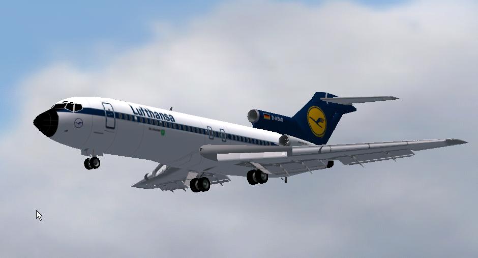 Fs2002 Aircraft B727-30C Lufthansa 1980S City Of Garsedt Original Model By Kevin Trinkle/G