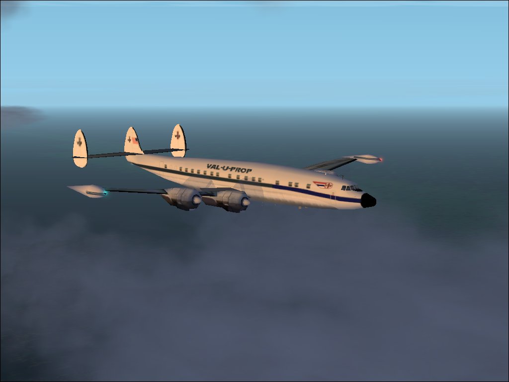 Fs2002 Aircraft: Val-U-Prop L1049G Constellation With Surround Panel Val-U-Prop Adds This