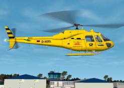 Fs2002 As355 F Twin Squirrel - Deutsche Bundespost / Dhl German Post Office World Net / Dh
