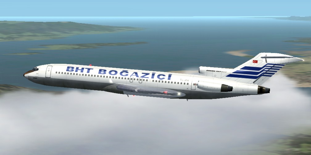 This Is A Textures Repaint Of Flightfx/Sga Boeing 727 In The Colour Of Turkish Bogazici Ai