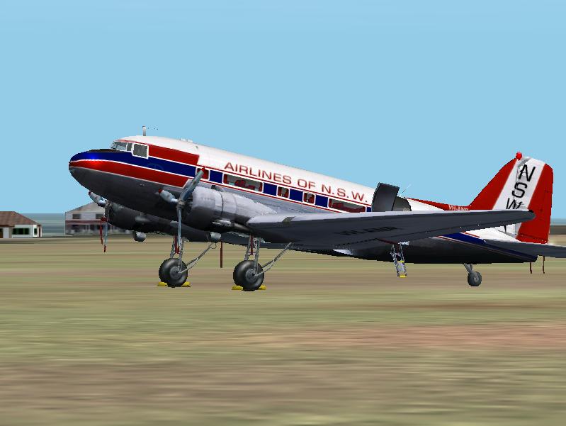 Fs2002 Douglas Dc-3 Viewmaster, Airlines Of New South Wales Vh-Anr