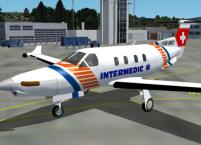 Fs2002 Pilatus Pc-12 - Intermedic Air Ambulance Zurich (Fictional Paint) Intermedic Rettun