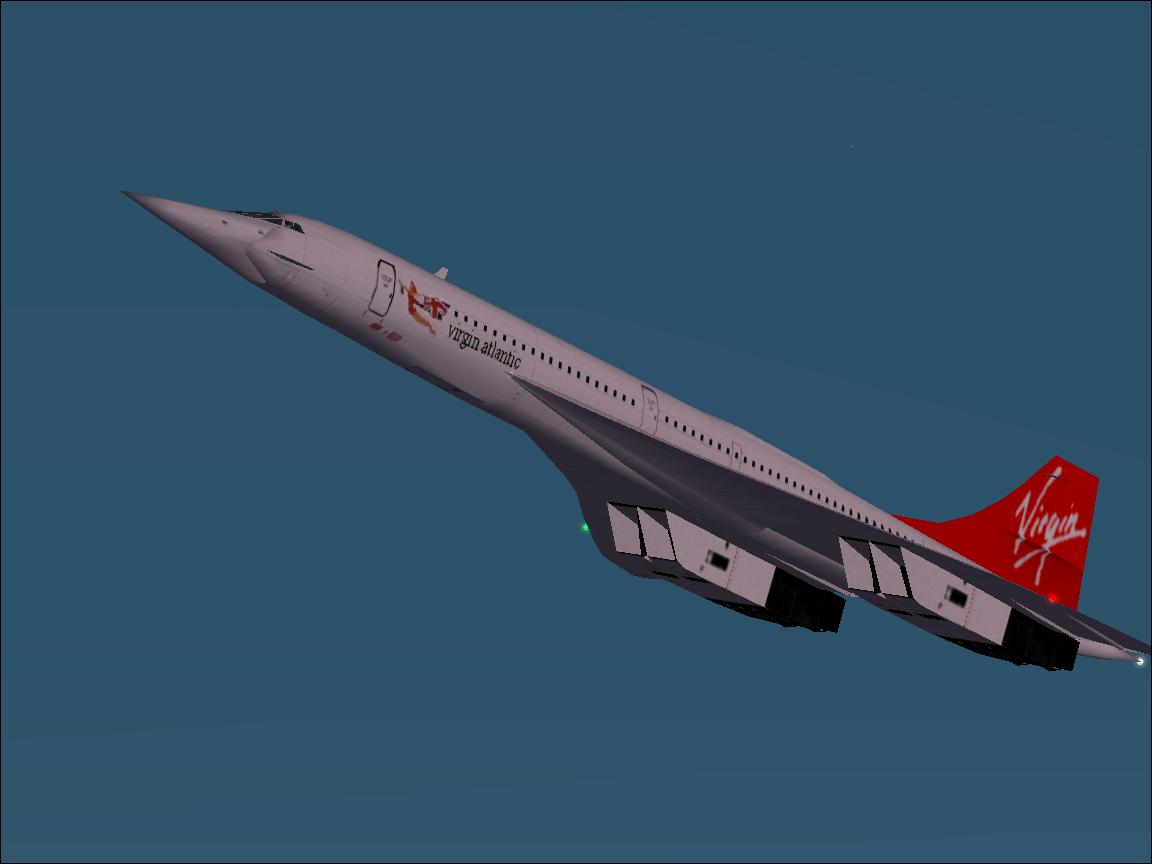 Fs2002 Concorde Virgin Livery Concept Textures Exclusively Just An Idea Of What A Concorde