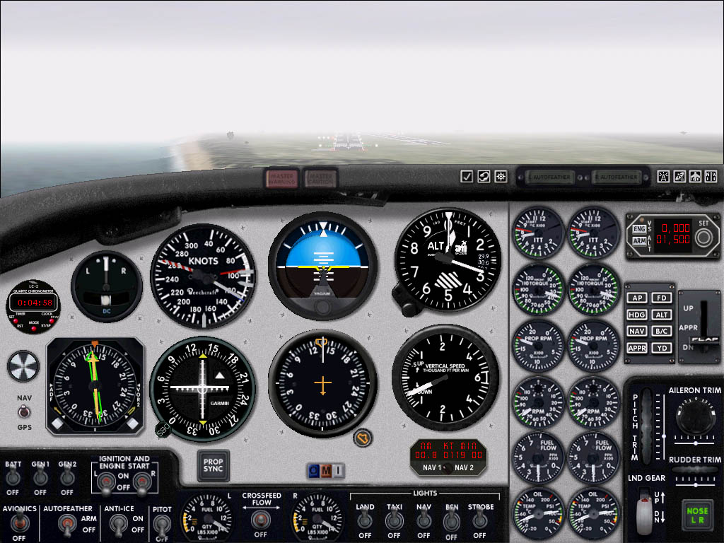 Replacement Attitude Indicator And Directional Gyro For Fs2002 Pro King Air