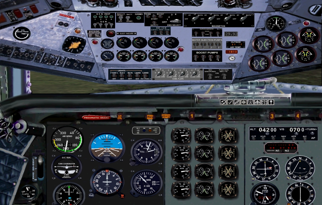 This Is A Panel I Made For Dc-6S And Dc-7S.this 2D Panel Set Has All Fews Plus Pull Downs — 1