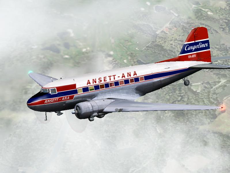 Fs2002 Douglas Dc-3 Ansett Ana Cargomaster Vh-Anv This Dc-3 (C47A-50-Dl) Was One Of Severa