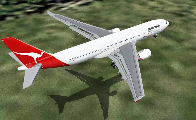 Project Opensky Airbus A330-200 Qantas Airways A330-201 Vh-Eba Cradle Mountain Version 2 V