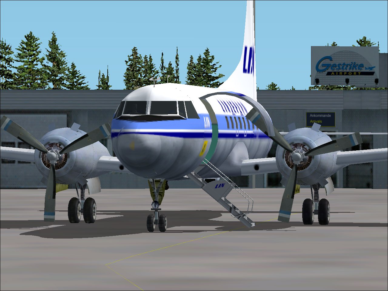 Fs2002 Linjeflyg Convair Cv-440 Se-Cnn Linjeflyg Was A Swedish Domestic Airline
