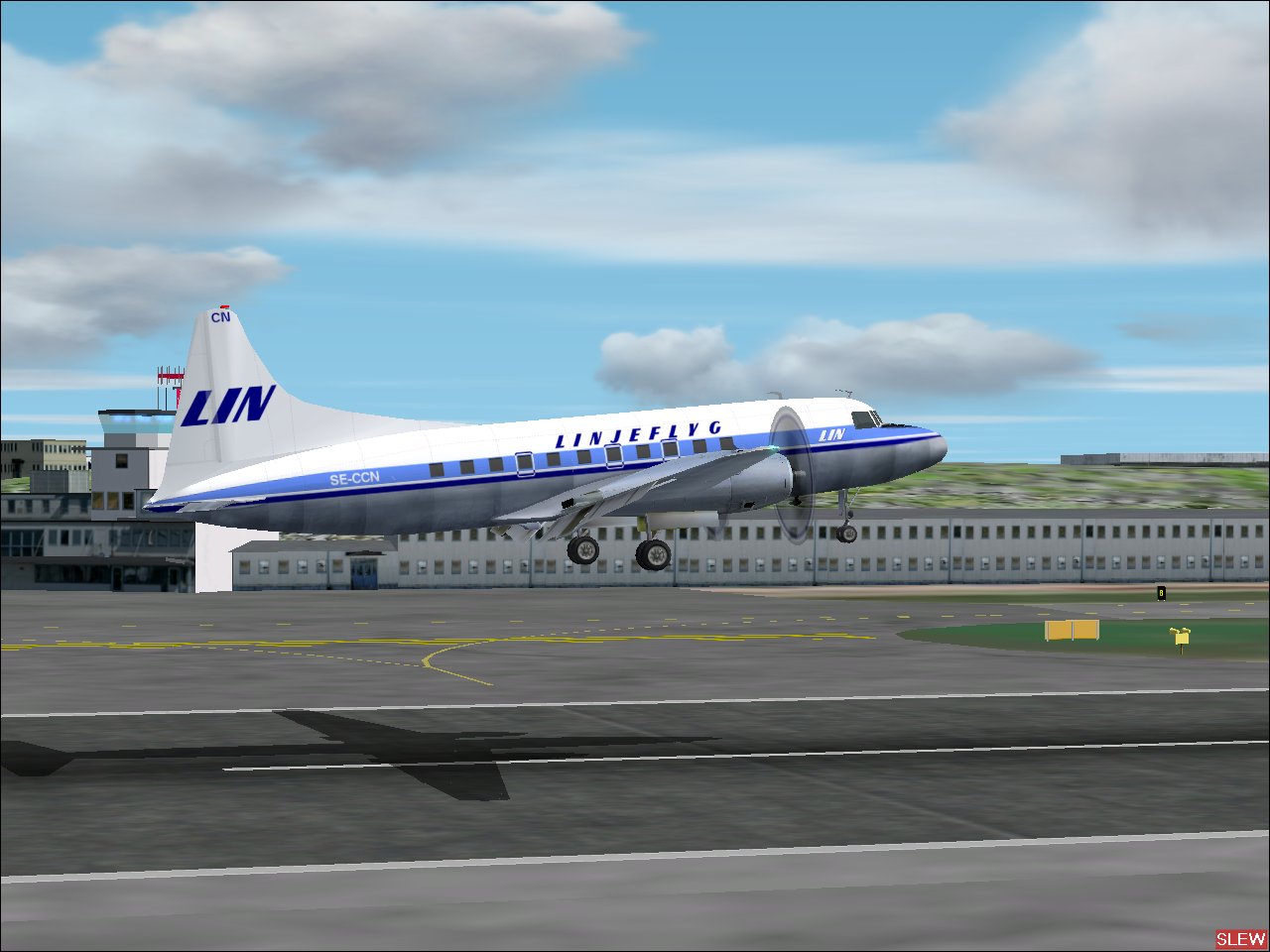 Fs2002 Linjeflyg Convair Cv-440 Se-Cnn Linjeflyg Was A Swedish Domestic Airline