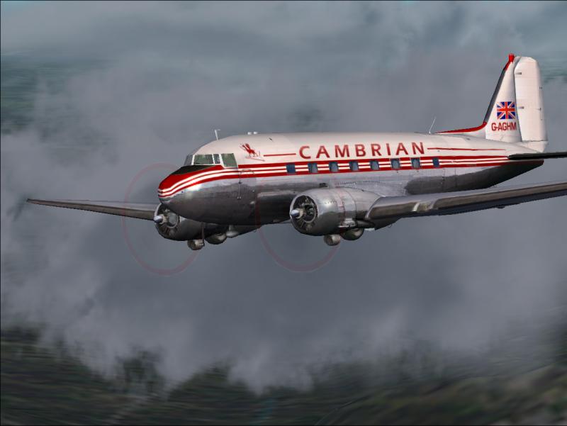 Fs2002 Douglas Dc-3 Cambrian Airways (2) A Dc-3 In Two Liveries