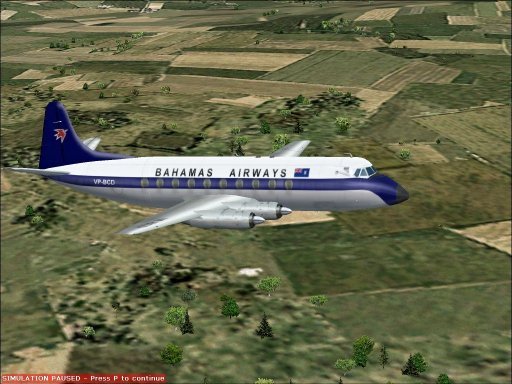 Fs2002 Aircraft Vickers Viscount 700 In Three Liveries Air France, Danair-London, Bahamas