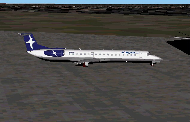 Fs2002 Embraer Erj-145 Livery For Axon Airlines Using Dxt3 Alpha Texturing Method For Dyna