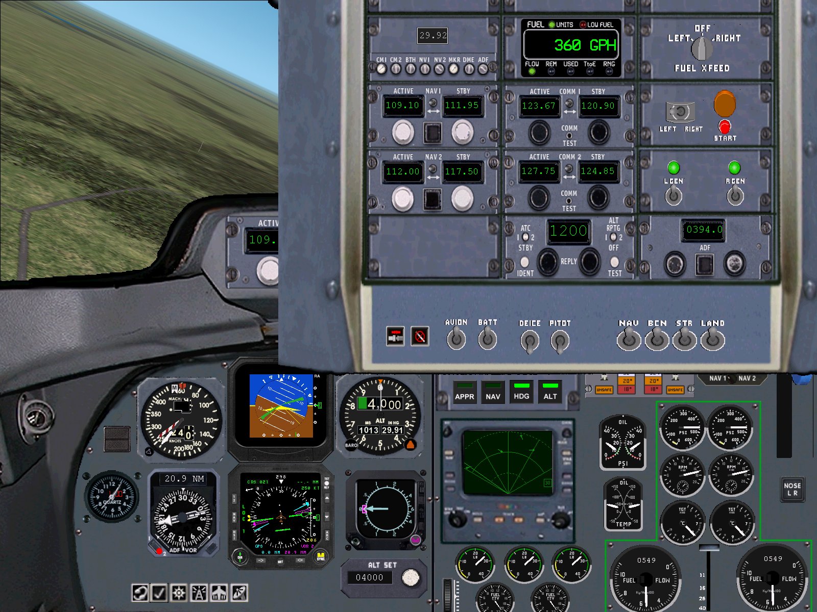 Fs2002 Pro Panel Fokker F27-500 Panel For Fs2002, By Ken Mitchell