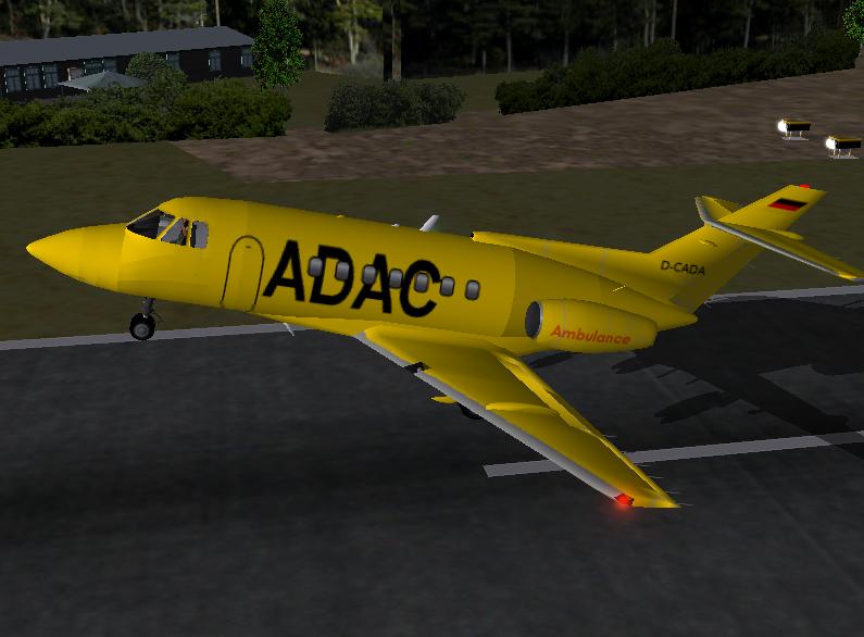 Fs2002 Bae 125 Adac Repatriation Jet (Germany) The Bae 125 (Original Is A Bae 125 1000B) O