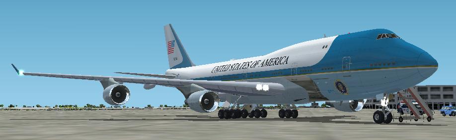 Fs2002 Boeing 747 Air Force One V2 Textures Repaint Of The Meljet 747 In The Livery Of Air