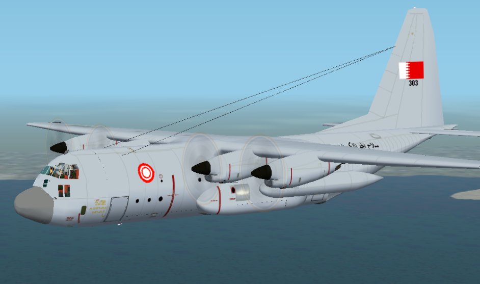 Fs2002 Pro Lockheed Martin C-130 H Hercules Royal Bahrain Air Force The Rbaf Doesnt Have T