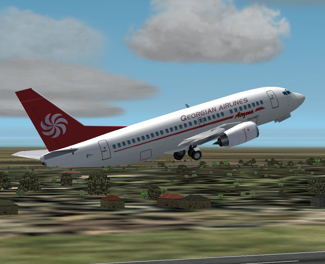 Ai Aardvarks Boeing 737-500 In Georgian Airlines Airzena Livery, With 32-Bit Mipmapped Tex