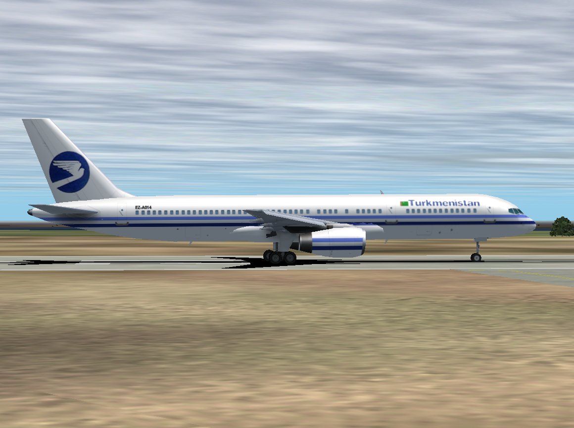 Ai Aardvark Boeing 757-200Rr In Turkmenistan Airlines Livery,With 32-Bit Mipmapped Texture