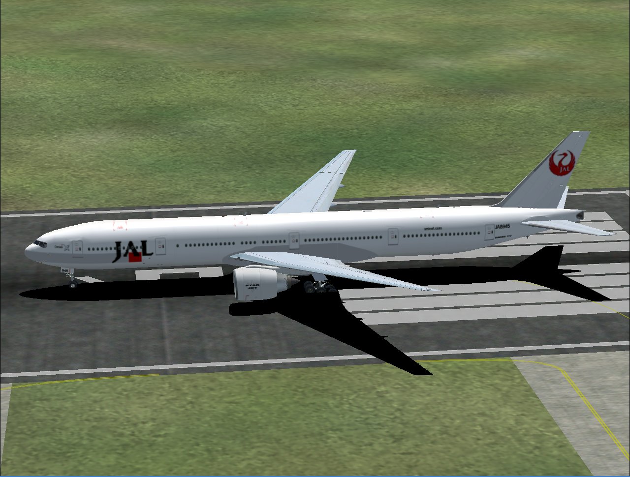 Jal 1990S Textures For Melvin Rafis Excellent Boeing 777-340 Starjet, Registration Ja8945