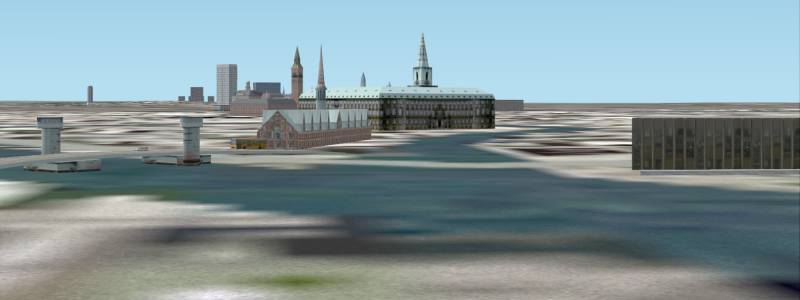 Copenhagen, Denmark - V2.2 Corrected Coastline And A Number Of Buildings For The Copenhage